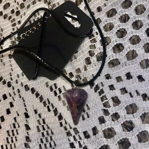 Amethyst crystal necklace